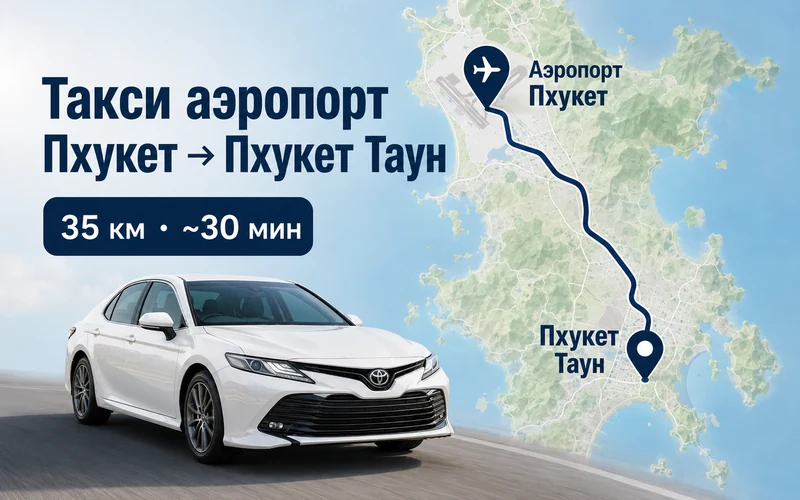 Сколько ехать от аэропорта Пхукета до Пхукет Тауна
